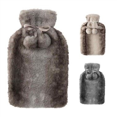 Geantă de cauciuc cu apă caldă BS cu husă de blană