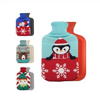 Crăciun hot water bag tricotate Cover