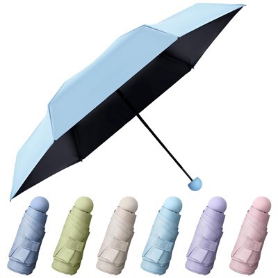 Mini umbrelă de buzunar promoțională cu ridicata, ieftină de 5 ori